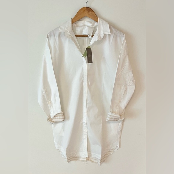 Anthropologie Tops - BNWT Anthropologie Classic White Button-Down Tunic